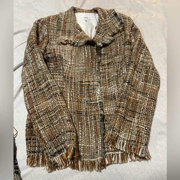 White House Black Market Jackets & Blazers - White House Black Market Brown Tweed Blazer